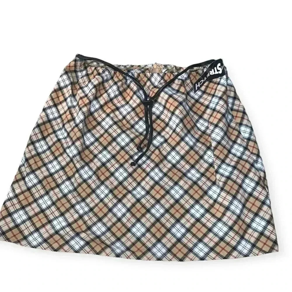 Y2k plaid Deadstock mini skirt